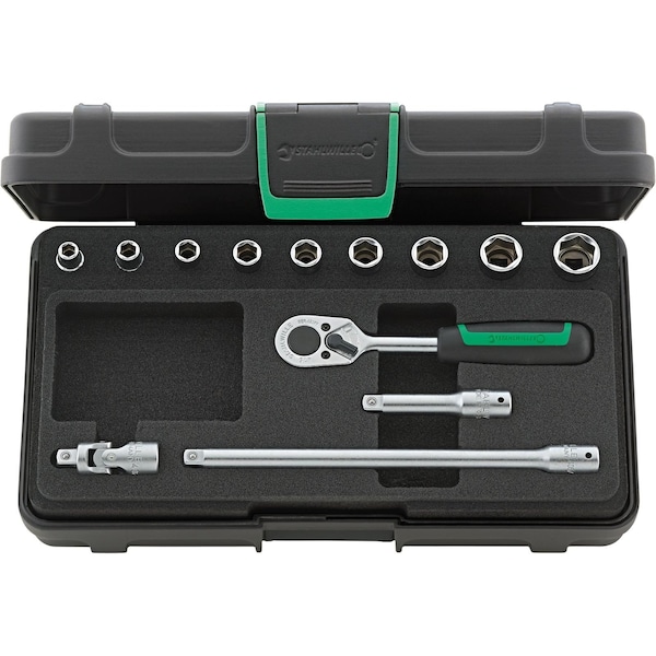 6, 3 mm (1/4") Socket set 13-pcs., 40A/9/4 KN